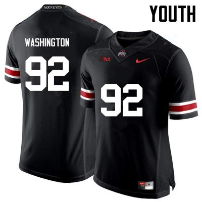 Youth Ohio State Buckeyes #92 Adolphus Washington Black Nike NCAA College Football Jersey New Year URC6844WL